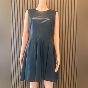 Diane Von Furstenberg Black Leather Dress